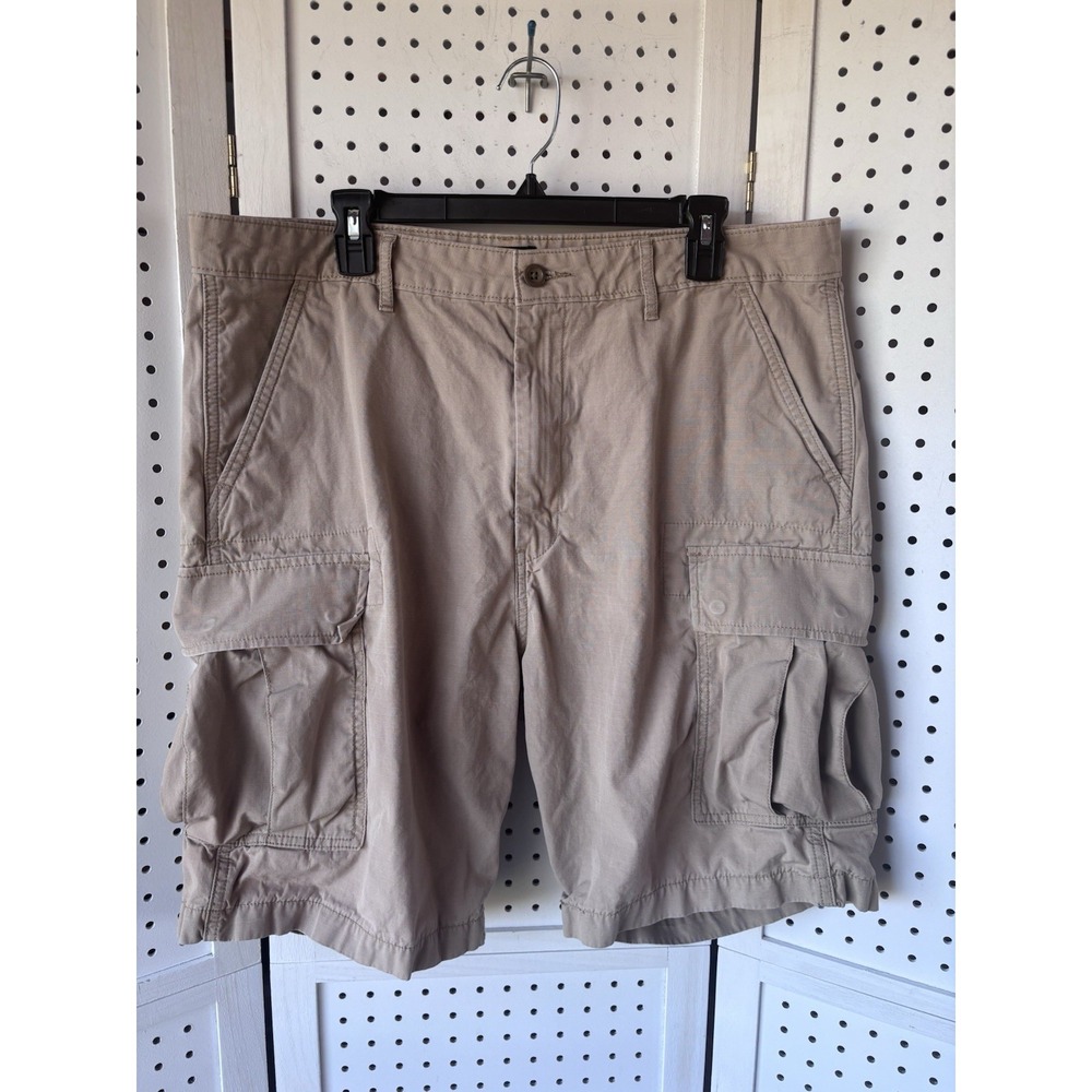 Levi Strauss 100% Cotton Cargo Khaki Shorts Beige‎ Men's 38